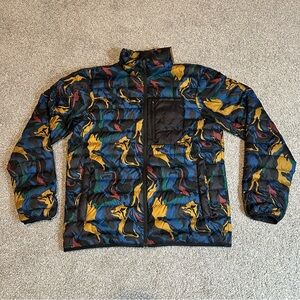 Mens Eddie Bauer Stratustherm Goose Down Puffer Jacket Multicolor Camo Size M